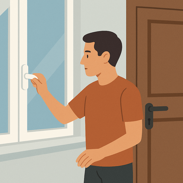 Vergrendel ramen en deuren bij verlaten woning